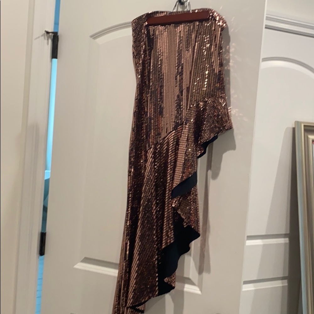 Bronze hi low mermaid skirt